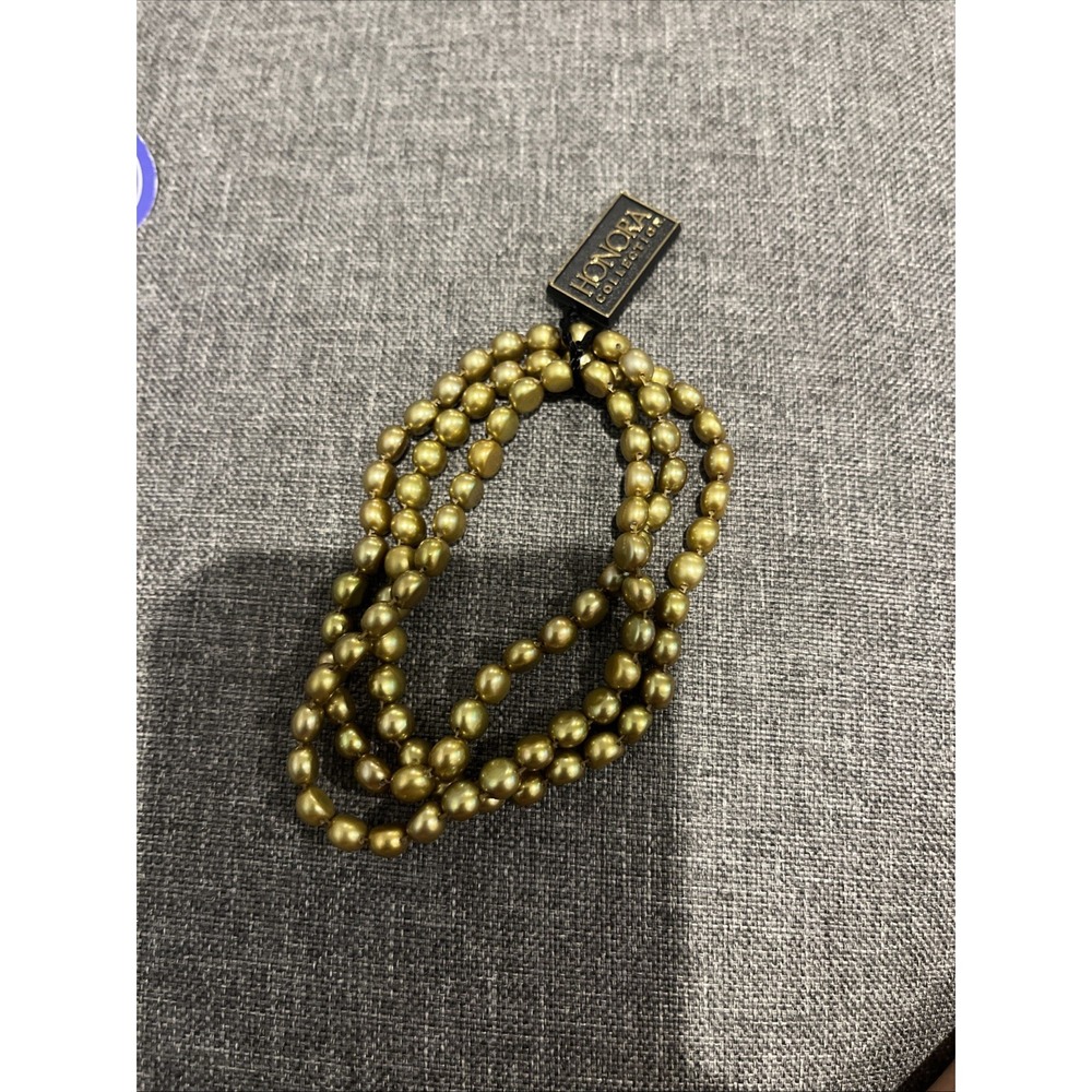 Honora 3 Cooper Pearl Stretch Bracelet Set
